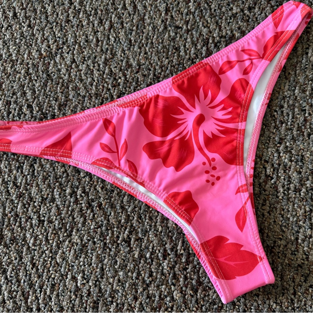 Pink Floral Bikini Bottom